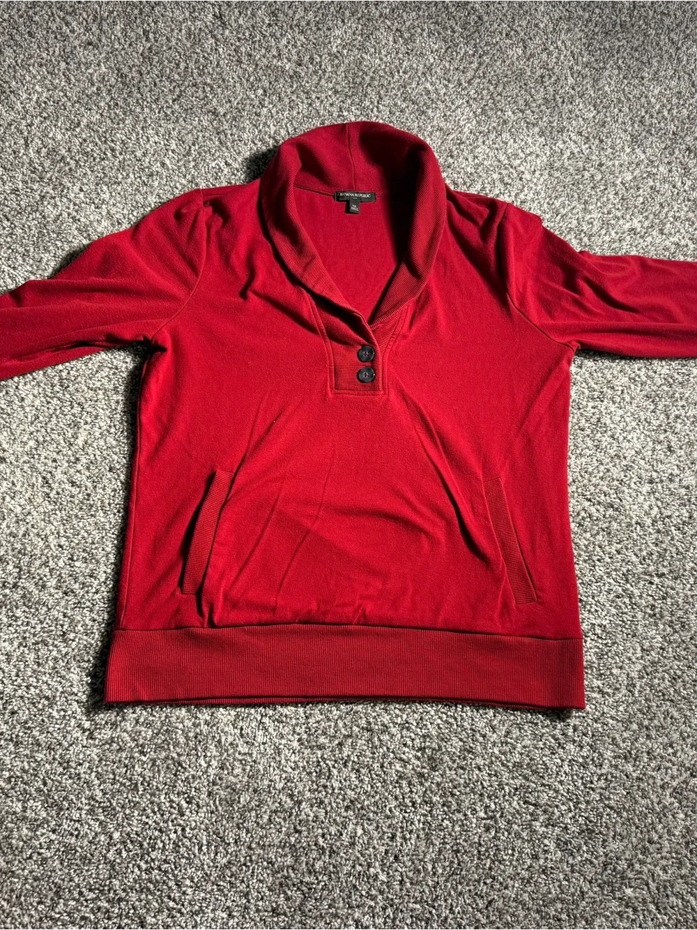 Banana Republic Red Crewneck Pullover